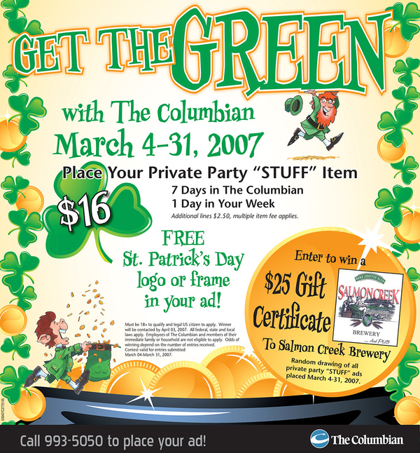 Sample of The Columbian House ad design by Jenny Valencia